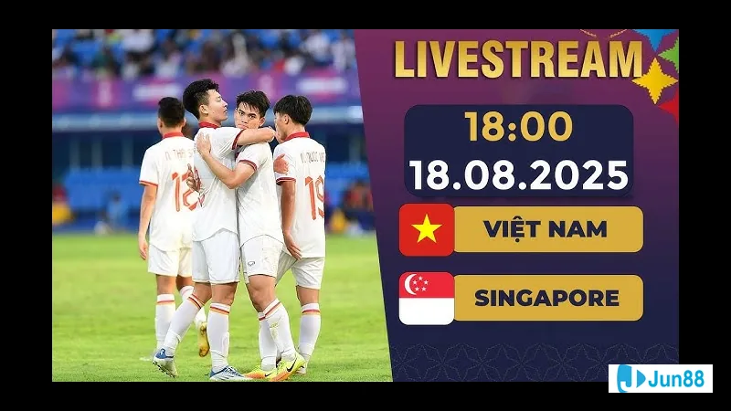 Trận đấu giữa U23 Việt Nam và U23 Singapore tại sân vận